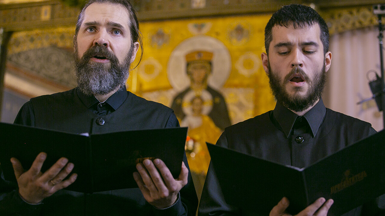 orthodox choir in the church